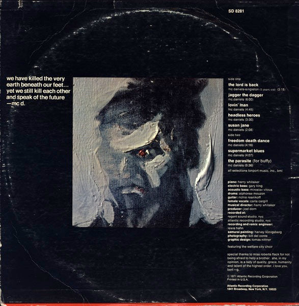 EUGENE MCDANIELS, Headless Heroes Of The Apocalypse (Atlantic Orange & Green; SD 8281, US 1971, Pasteback Sleeve, Company Inner, No Insert, Stereo) LP VG+/EX - Image 2