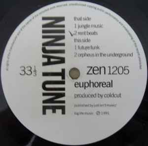 EUPHOREAL, The Jungle Tekno EP (Ninja Tune; zen 1205, UK 1991, Stickered Company Sleeve) 12" EP VG/G+ - Image 3