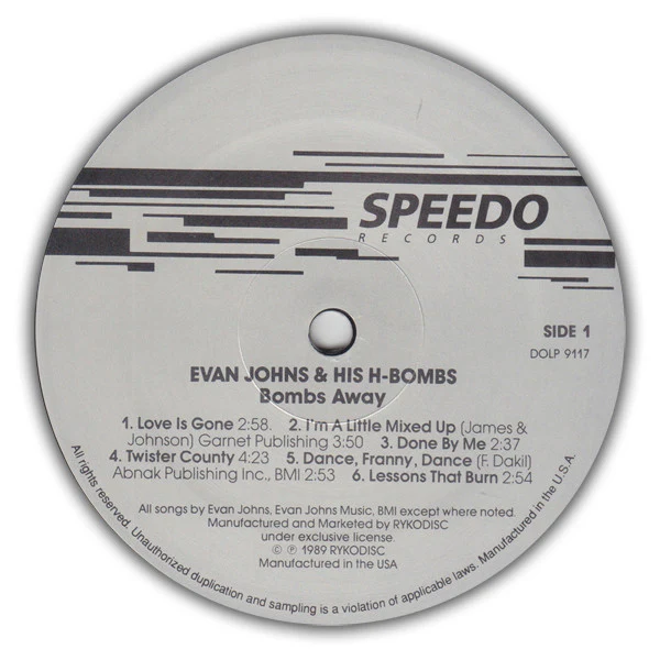 EVAN JOHNS AND HIS H-BOMBS, Bombs Away (Speedo Records; DOLP 9117, US 1989, Insert), SALE - Up to 50% Off the Original Price  LP VG/VG+ - Image 2