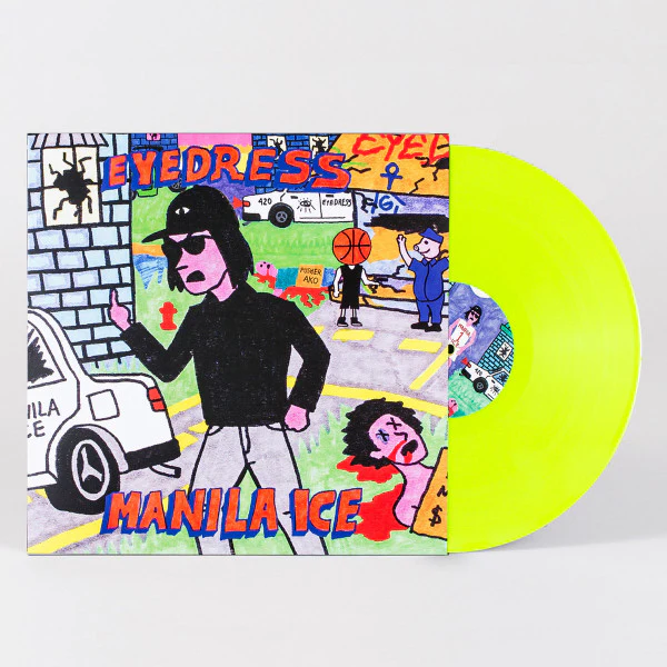 EYEDRESS, Manila Ice (Lex Records; LEX114LP, UK 2017, Picture Sleeve, Inner, Fluorescent Green Vinyl) LP VG+/VG+
