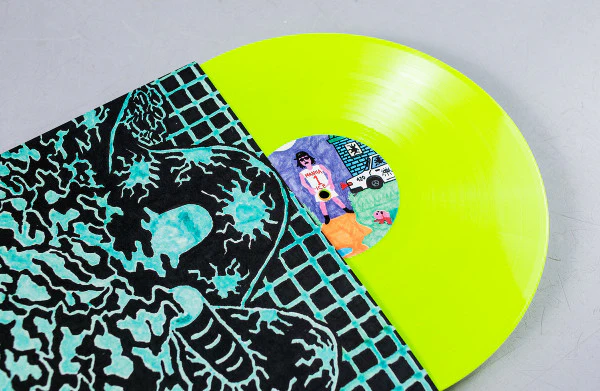 EYEDRESS, Manila Ice (Lex Records; LEX114LP, UK 2017, Picture Sleeve, Inner, Fluorescent Green Vinyl) LP VG+/VG+ - Image 3