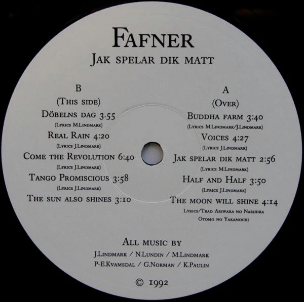 FAFNER, Jak Spelar Dik Matt (Colours; COSLP 009, Norway 1992, Booklet), SALE - Up to 50% Off the Original Price  LP VG+/EX - Image 3