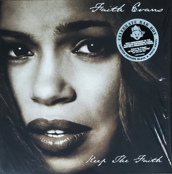 FAITH EVANS, Keep The Faith (Bad Boy Entertainment; 1-730162 / 603497833665, Europe 2023 Reissue, Insert, Black & White Vinyl) 2xLP VG+/VG+