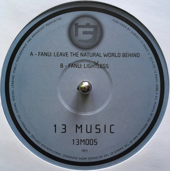 FANU, Lightless EP (13 Music; 13M005, UK 2006, Die Cut Company Sleeve) 2x12" /VG+ - Image 3