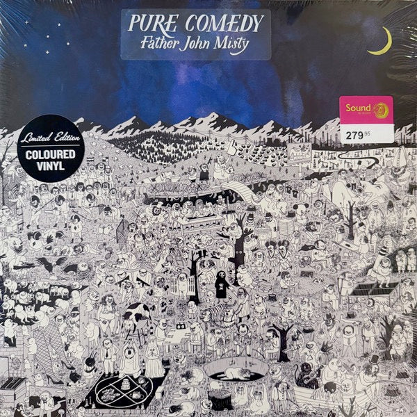 FATHER JOHN MISTY, Pure Comedy (Sub Pop; SP1200, Europe 2026 Reissue, Gatefold, 2 Inners, Indies Exclusive Blue & White Corona Vinyl) 2xLP NEW/NEW