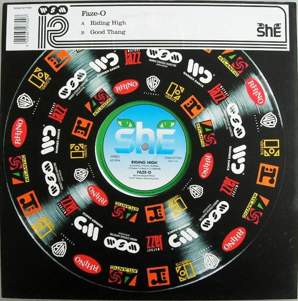 FAZE-O, Riding High (Warner Strategic Marketing; 5046727700, UK 2004, Stickered Company Sleeve) 12" VG/G+