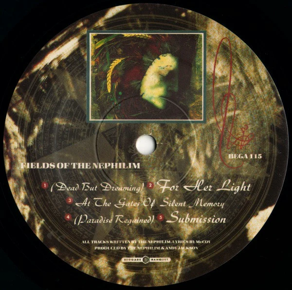 FIELDS OF THE NEPHILIM, Elizium (Beggars Banquet; BEGA 115, UK 1990, Inner) LP VG/VG - Image 3
