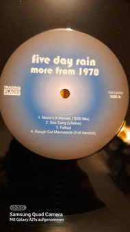 FIVE DAY RAIN, More From 1970 (Trading Places; TDP54093, UK 2023) LP VG+/VG+ - Image 2