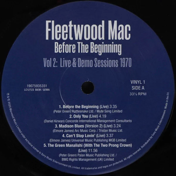 FLEETWOOD MAC, Before The Beginning Vol 2: Live & Demo Sessions 1970 (Sony Music; 19075935351, Europe 2020, Triple Gatefold, 3 Inners, 180 Gram Vinyl) 3xLP EX/EX - Image 3