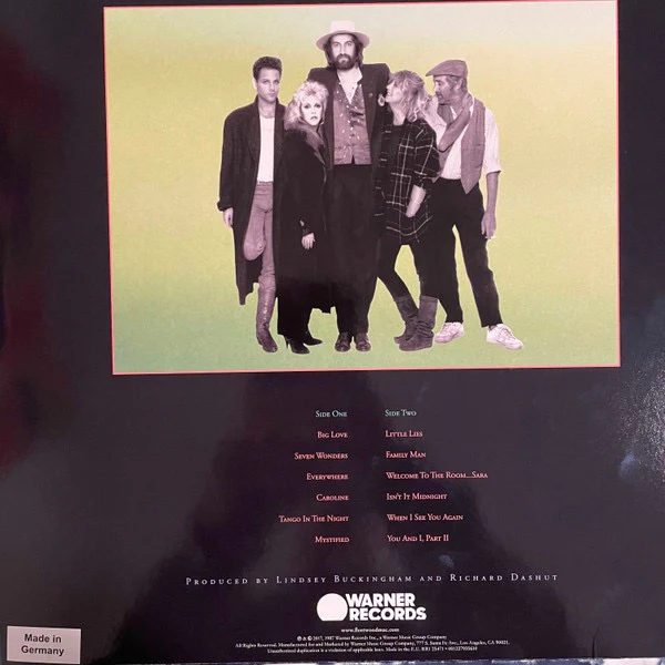 FLEETWOOD MAC, Tango In The Night (Warner Records; 081227935610, Europe 2022 Reissue, Inner) LP VG+/VG - Image 2