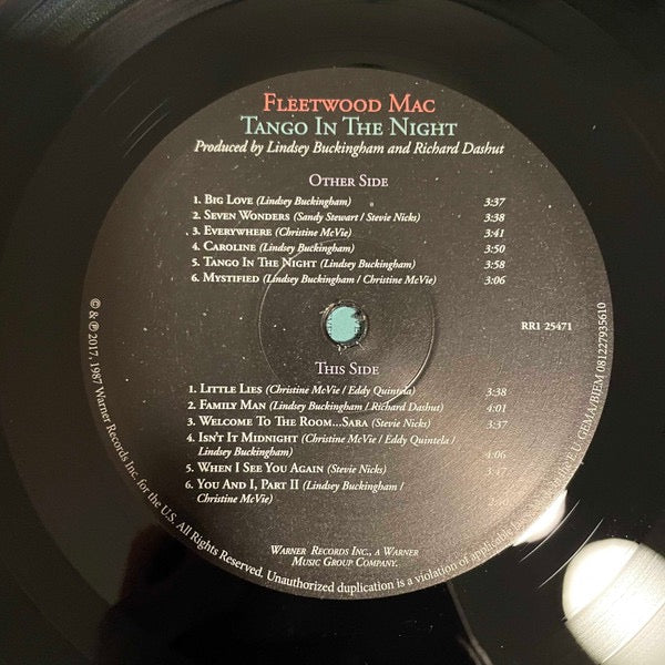FLEETWOOD MAC, Tango In The Night (Warner Records; 081227935610, Europe 2022 Reissue, Inner) LP VG+/VG - Image 3