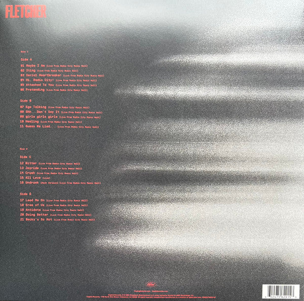 FLETCHER, The Antidote: Fletcher Live (Capitol Records; 00602475629153, US 2025, 2 Inners, Yellow Vinyl ) 2xLP NEW/NEW - Image 2