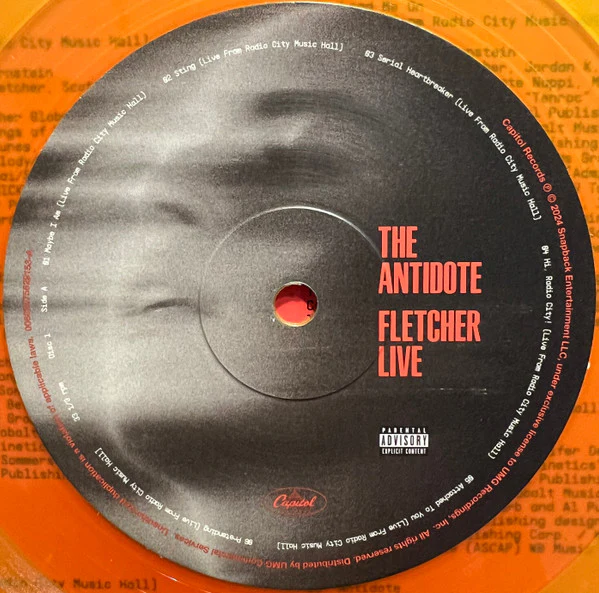 FLETCHER, The Antidote: Fletcher Live (Capitol Records; 00602475629153, US 2025, 2 Inners, Yellow Vinyl ) 2xLP NEW/NEW - Image 3