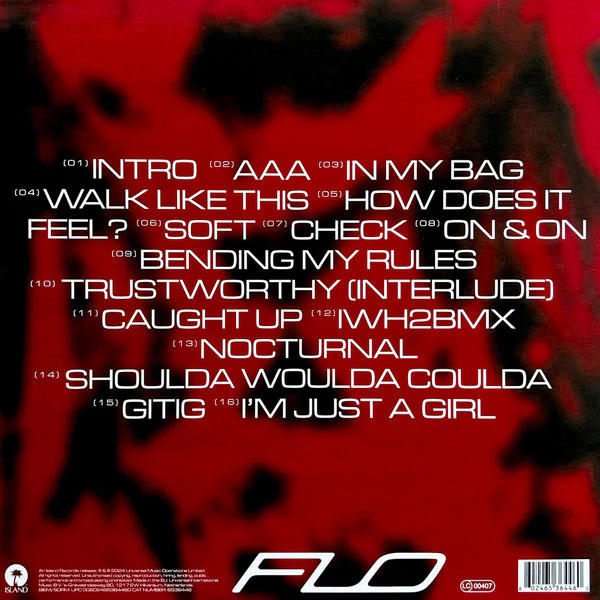 FLO, Access All Areas (Island Records; none, Europe 2024, Inner, Red Transparent) LP EX/EX - Image 2