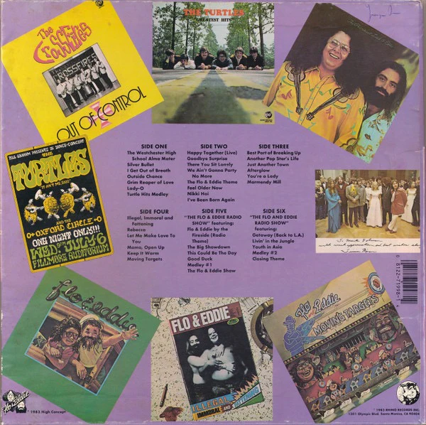 FLO & EDDIE, THE TURTLES, The History Of Flo & Eddie And The Turtles (Rhino Records; RNTA 71998, US 1983, Box Set, 3 Plain White Card Inners, Booklet ) 3xLP VG/VG - Image 2