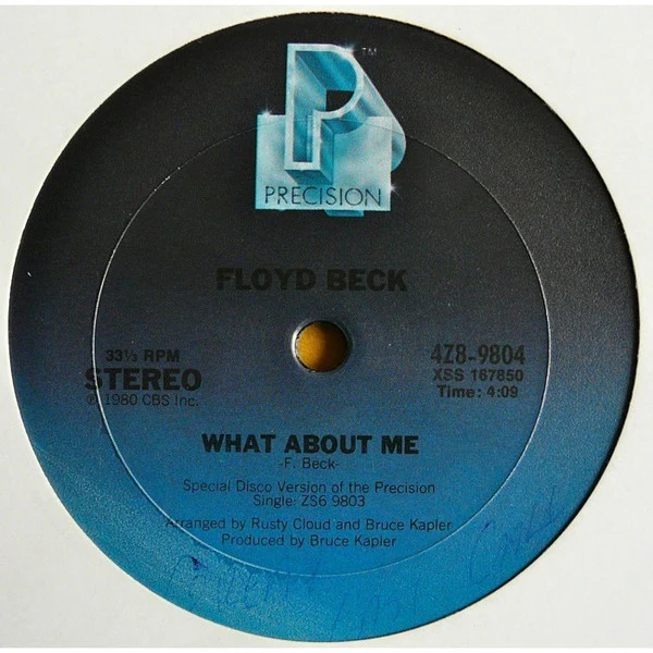 FLOYD BECK, Party Is The Solution / What About Me (Precision; 4Z8-9804, US 1980) LP VG/VG - Image 2