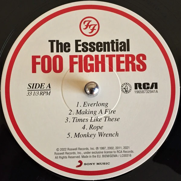 FOO FIGHTERS, The Essential (Roswell Records; 19658732941, Europe 2022, Gatefold, 2 Inners) 2xLP NEW/NEW - Image 3