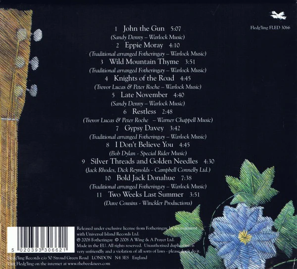 FOTHERINGAY, 2 (Fledg'ling Records; FLED 3066, UK 2008, Digipak, Booklet) CD VG+/VG+ - Image 2
