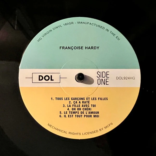 FRANCOISE HARDY, Francoise Hardy (DOL; DOL924HG, Europe 2017 Reissue, Gatefold, 180 Gram Vinyl) LP VG+/VG+ - Image 3