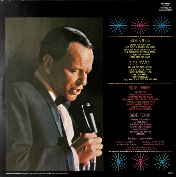 FRANK SINATRA WITH COUNT BASIE & THE ORCHESTRA ARRANGED & CONDUCTED BY QUINCY JONES, Sinatra At The Sands (Reprise Records; REP 64 002, Germany Reissue, Laminated Gatefold Sleeve, w7 Logo La 2xLP VG/VG+ - Image 2