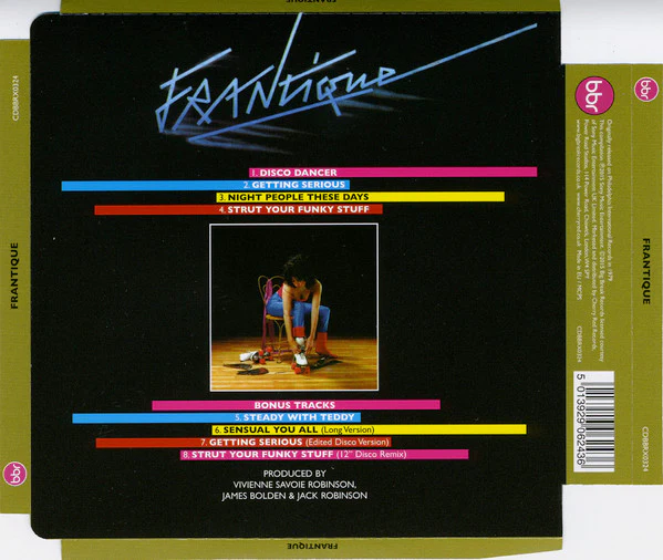 FRANTIQUE, Frantique (Big Break Records; CDBBRX0324, UK 2015 Reissue, Super Jewel case) CD VG+/VG+ - Image 2