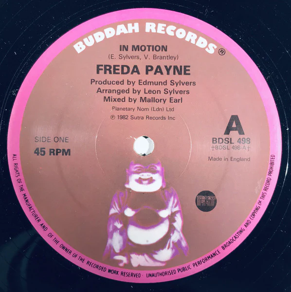 FREDA PAYNE, In Motion (Buddah Records; BDSL 498, UK 1982, Plain Sleeve) 12" /VG