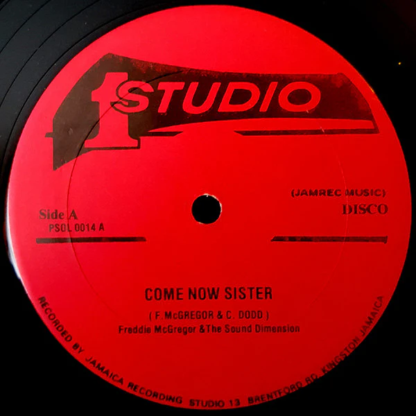 FREDDIE MCGREGOR / PRINCE JAZZBO, Come Now Sister / Crabwalking (Studio One; PSOL 0014, Jamaica 1980s) 12" /G+