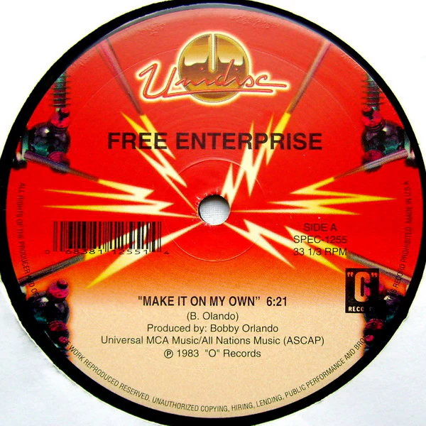 FREE ENTERPRISE / SCREAMIN' TONY BAXTER, Make It On My Own / Get Up Off That Thang (Unidisc; SPEC-1255, US , Company Sleeve) LP VG+/VG+
