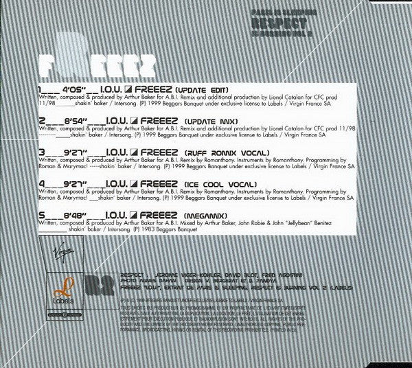 FREEEZ, I.O.U. (Labels; 7243 8 95667 2 7, France 1999 Reissue) CD EX/EX - Image 2