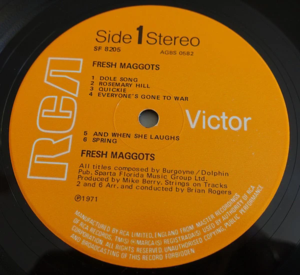 FRESH MAGGOTS, Fresh Maggots (RCA Victor; SF 8205, UK 1971, Laminated Front Sleeve), SALE - Up to 50% Off the Original Price LP G+/G+ - Image 3