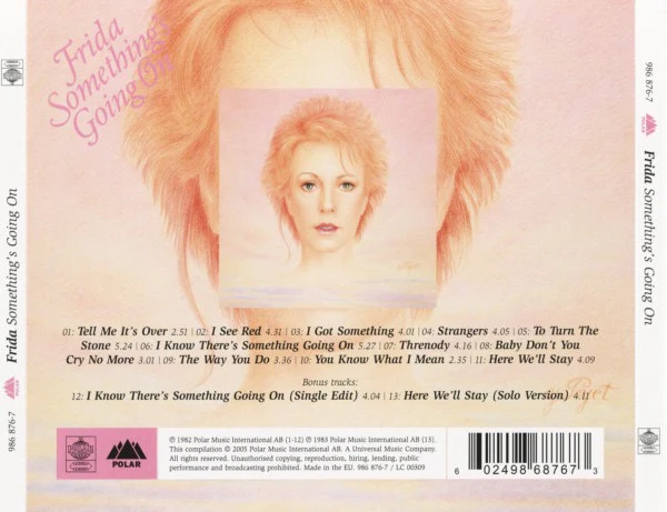 FRIDA, Something's Going On (Polar; 986 876-7, Europe 2005 Reissue, Jewel Case) CD VG+/VG+ - Image 2