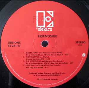 FRIENDSHIP, Friendship (Elektra; 6E-241, US 1979) LP VG/VG+ - Image 3