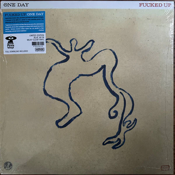 FUCKED UP, One Day (Merge Records ; MRG801, USA & Europe 2023, Inner, Blue Jay in Milky Clear Vinyl) LP EX/EX