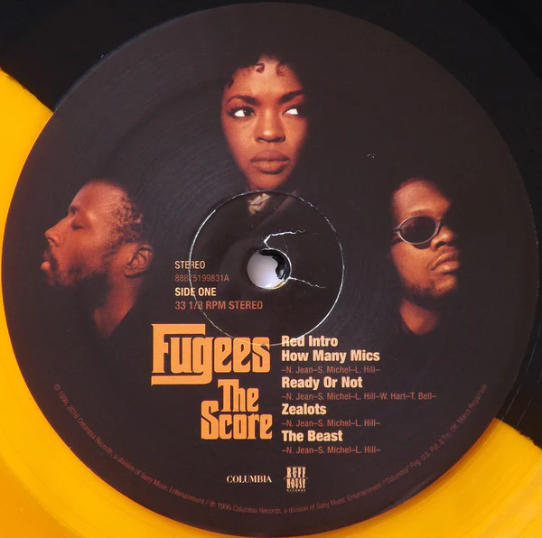 FUGEES, The Score (Ruffhouse Records; 88875199831, 2016 Reissue, Gatefold, Poster, NO Print, Gold & Black Split Vinyl, with Gold Vinyl 7", NO cocktail recipe) 2xLP EX/EX - Image 3