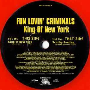 FUN LOVIN' CRIMINALS, King Of New York (Chrysalis; CHS 5049, UK 1997, Gatefold, Insert, Red Vinyl) 7" VG/VG - Image 3