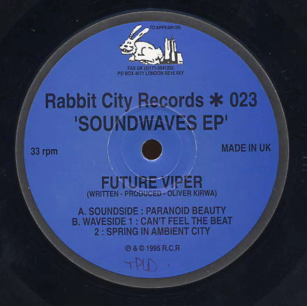 FUTURE VIPER, Soundwaves EP (Rabbit City Records; * 023, UK 1995) 12" /G+