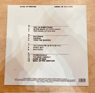 GANG OF YOUTHS, Angel In Realtime (Warner Records; 0190296393914, UK 2022, SIGNED Sleeve, Insert, White Vinyl) 2xLP VG+/VG+ - Image 2