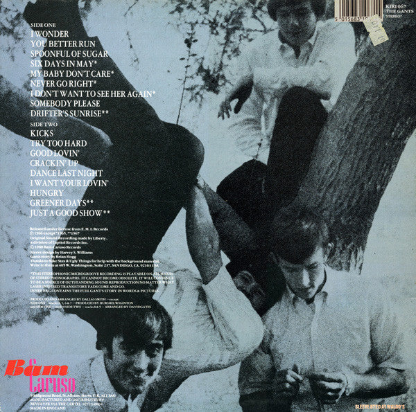 GANTS, I Wonder (Bam Caruso; KIRI 067, UK 1988, Inner), SALE - Up to 50% Off the Original Price LP VG+/VG+ - Image 2