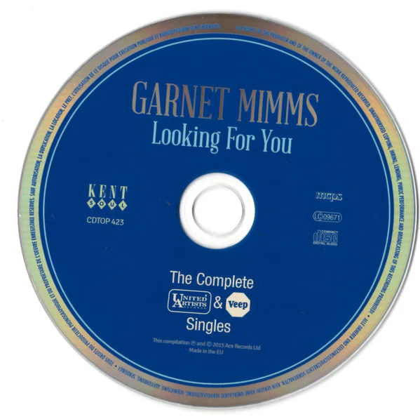 GARNET MIMMS, Looking For You The Complete United Artists & Veep Singles (Kent Soul; CDTOP 423, UK 2015, Jewel Case), SALE - Up to 50% Off the Original Price  CD VG+/VG+ - Image 3