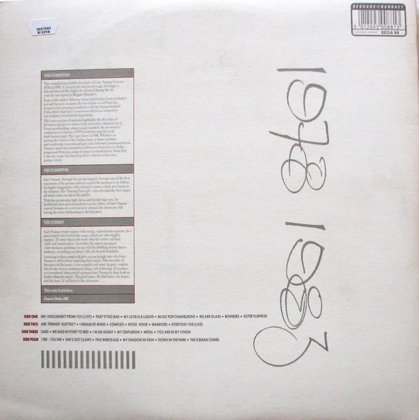 GARY NUMAN, Exhibition (Greatest Hits) (Beggars Banquet; BEGA 88, UK 1987, Textured Gatefold Sleeve, Booklet & Inners) 2xLP VG/VG - Image 2