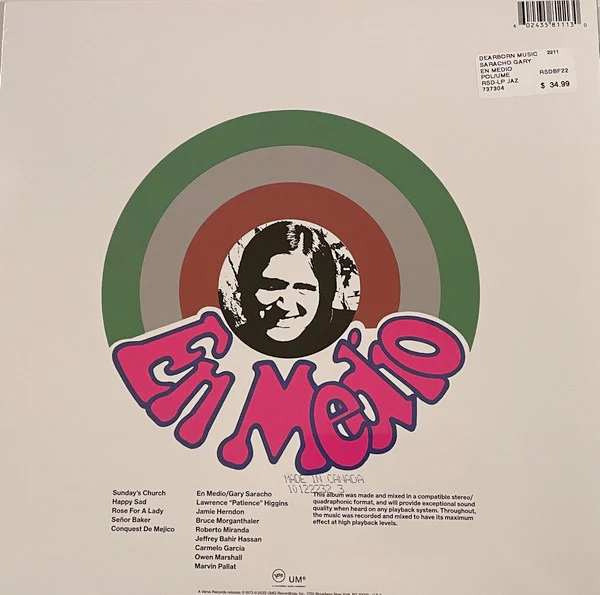 GARY SARACHO, En Medio (Verve Records; B0033563-01, US 2022 Reissue, Gatefold) LP VG+/VG - Image 2