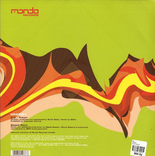 G.D., Pukaar (Mondo Records; MND021, UK 2005, Picture Sleeve) 12" VG/VG+ - Image 2