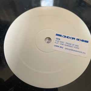 GEB, Proof of Geb (London Rock; LNRK 002, UK , Stickered White Label) 12" /G+