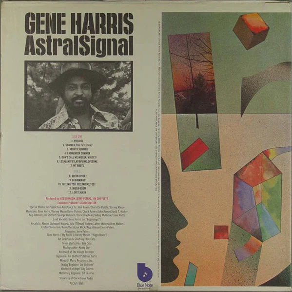 GENE HARRIS, Astral Signal (Blue Note (Dark Blue w/ black 'b'); BN-LA313-G, US 1974, Textured Sleeve) LP G+/G+ - Image 2