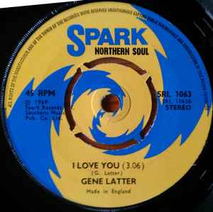 GENE LATTER, Sign On The Dotted Line / I Love You (Spark; SRL 1063, UK 1975, 4 prong centre) 7" /VG+ - Image 2