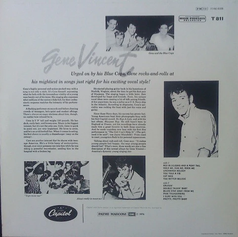GENE VINCENT AND THE BLUE CAPS, Gene Vincent and the Blue Caps (Capitol ; T811, France 1976 Reissue), SALE - Up to 50% Off the Original Price LP G+/G+ - Image 2