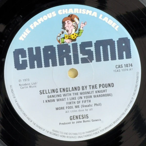 GENESIS, Selling England By The Pound (Charisma Hatter Blue; CAS 1074, UK 1980 Reissue, Insert, NO Virgin Logo) LP VG+/VG+ - Image 3