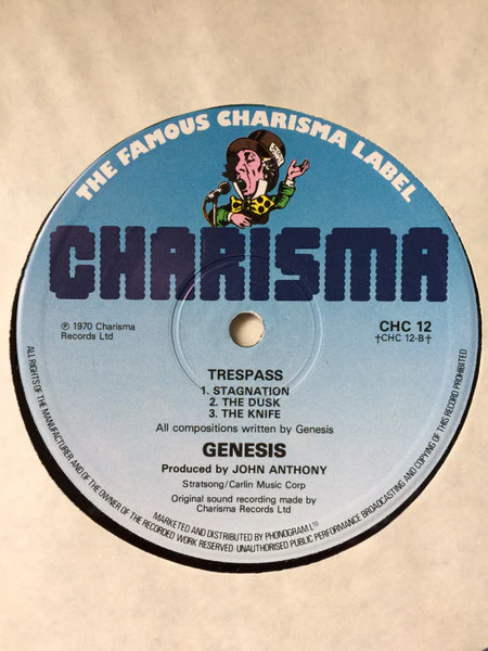 GENESIS, Trespass (Charisma Blue; CHC 12, UK 1983 Reissue, Gatefold Sleeve) LP VG+/VG+ - Image 2