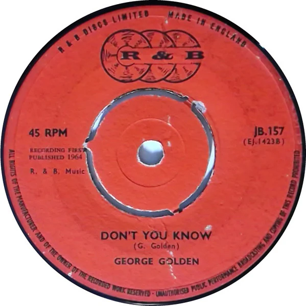 GEORGE GOLDEN, Nancy-Tell-Me / Don't You Know (R&B; JB.157, UK 1964, 4 prong centre) 7" /G - Image 2