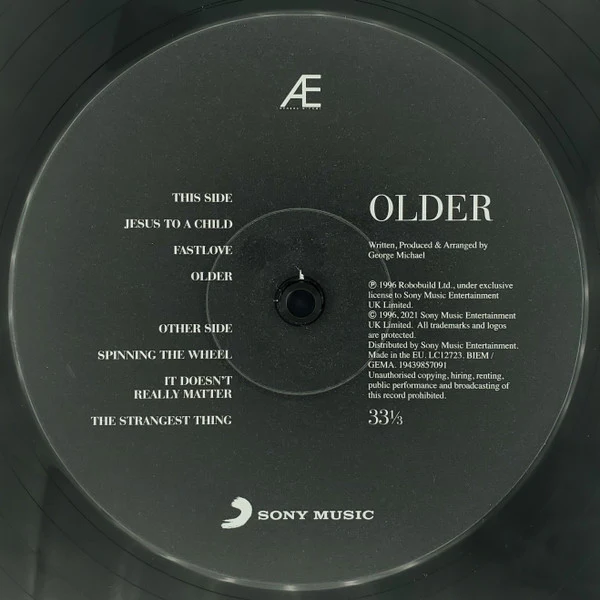 GEORGE MICHAEL, Older (Sony Music; 19439857091, Europe 2022 Reissue, Gatefold, 2 Inners, 180 Gram Black Vinyl.) 2xLP NEW/NEW - Image 3